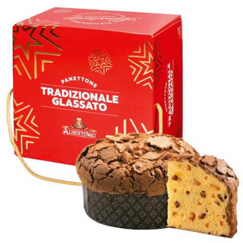 ALBERTENGO PANETTONE Tradycyjna Włoska Babka z Glazurą Box 1kg