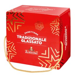 ALBERTENGO PANETTONE Tradycyjna Włoska Babka z Glazurą Box 1kg