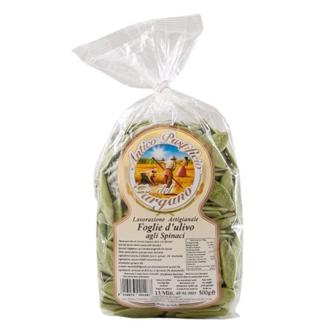 ANTICO PASTIFICIO Makaron FOGLIE ze Szpinakiem Tradycyjny Włoski 500g