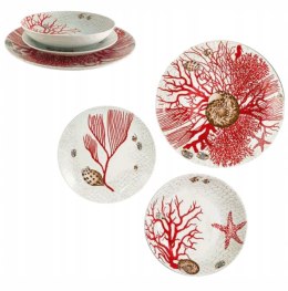 ARCA Komplet Zestaw Obiadowy Coral 3 el. 1 osoba Porcelana
