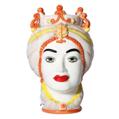 ARCA LAMPA Głowa Sycylijska 24x24x36 Ceramika Włochy