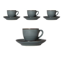 ARCA TIERRA Szary Zestaw Filiżanek Do Kawy Espresso 90ml - 4szt