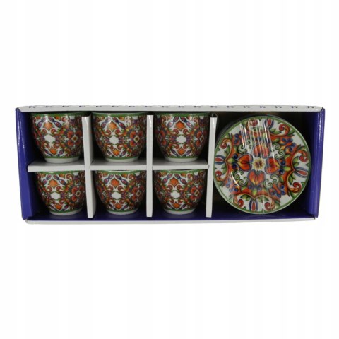 ARCA Zestaw Filiżanek Favignana Espresso + podstawki Ceramika kpl. 6szt.