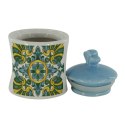 ARCA Zestaw SŁOIK CERAMIKA Smeraldo 7x7x10cm komplet + półka Włochy x6szt.