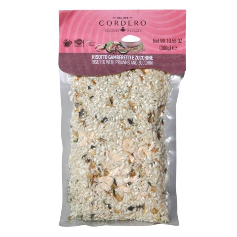 CORDERO RISOTTO Z KREWETKAMI I CUKINIĄ Ryż 300g Włochy