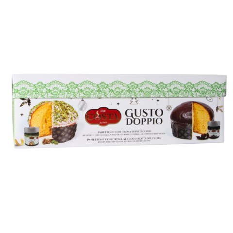 COSTA DOLCI PANETTONE Pistacjowe + Czekoladowe + Krem DRUGA SZT GRATIS