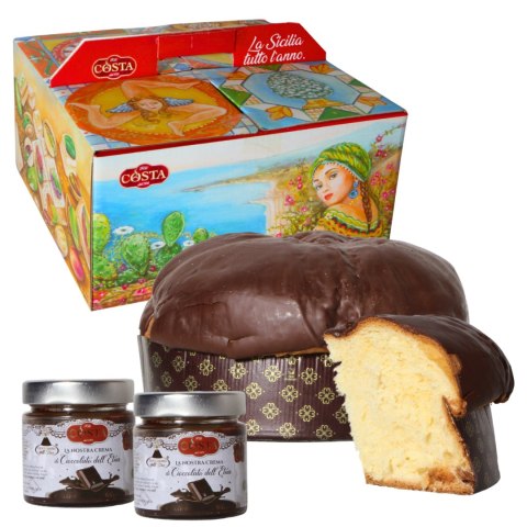 COSTA DOLCI PANETTONE z Czekoladą 1720g + Krem 2x190g + DRUGA SZT GRATIS