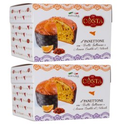 COSTA DOLCI PANETTONE z Rodzynkami i Pomarańczą 500g + DRUGA SZT GRATIS