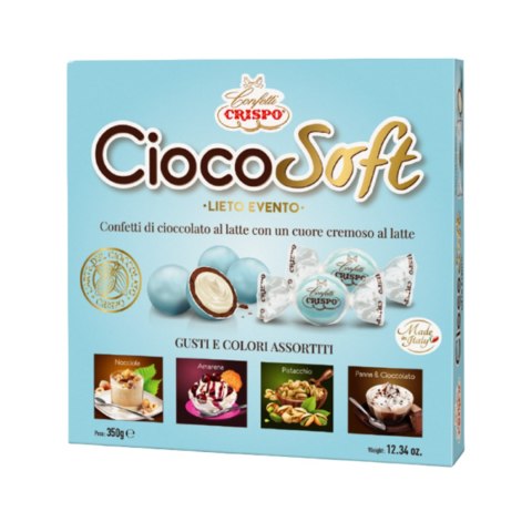 CRISPO CiocoSoft Migdały w Czekoladzie Niebieskie Bombonierka 350g Włochy CRISPO CiocoSoft Migdały w Czekoladzie Niebieskie Bombonierka 350g Włochy