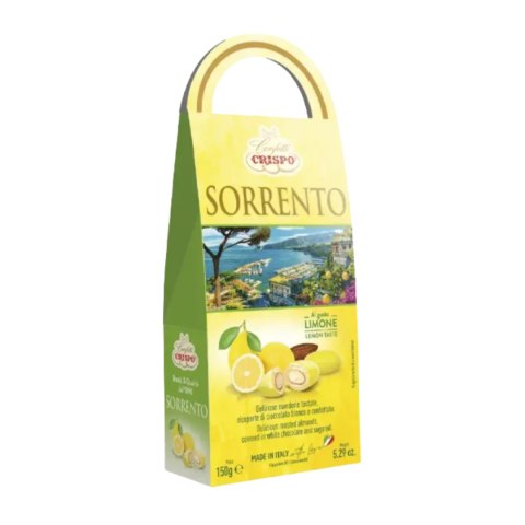 CRISPO SORRENTO Migdały Cytrynowe w Białej Czekoladzie 150g Włochy CRISPO SORRENTO Migdały Cytrynowe w Białej Czekoladzie 150g Włochy