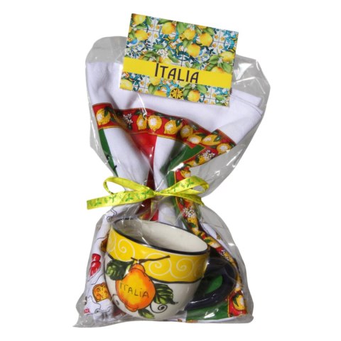 FILIŻANKA + Ścierka Kuchenna Italia Włochy Prezent