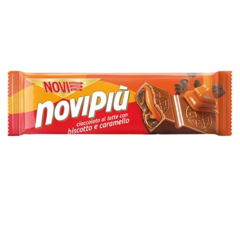 NOVI PIU Czekoladowy Baton z Karmelem i Ciasteczkami 35g NOVI PIU Czekoladowy Baton z Karmelem i Ciasteczkami 35g
