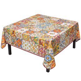 OBRUS w STYLU WŁOSKIM Maiolica 150x150 cm Włochy