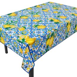 OBRUS w STYLU WŁOSKIM Maiolica + Limoni 150x180 cm