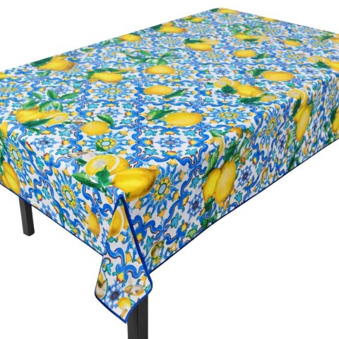 OBRUS w STYLU WŁOSKIM Maiolica + Limoni 150x180 cm