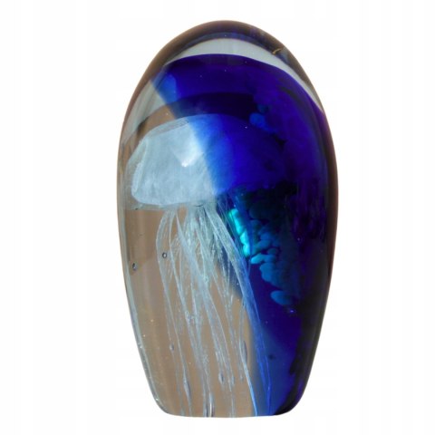 SZKLANA DEKORACJA Niebieska + Meduza 16cm