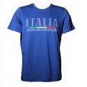 T-SHIRT KOSZULKA MĘSKA ITALIA Niebieska S Włochy Italy