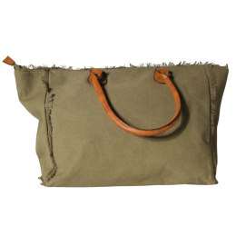 TORBA TOREBKA DAMSKA SHOPPER 45x38 cm Khaki Włochy