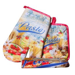 ZESTAW KUCHENNY Rękawica + Ścierka + Podkładka Pasta Prezent