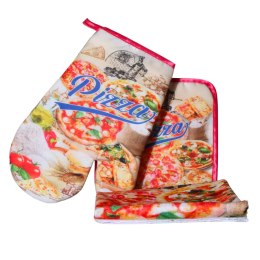 ZESTAW KUCHENNY Rękawica + Ścierka + Podkładka Pizza Prezent