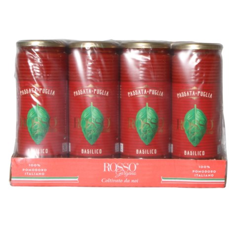 Zestaw ROSSO GARGANO PASSATA POMIDOROWA z Bazylią Włoski Sos 690g x12szt