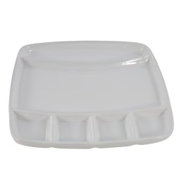 ARCA TALERZ Z PODZIAŁEM prostokątny 23x23cm przekąski porcelana Włochy