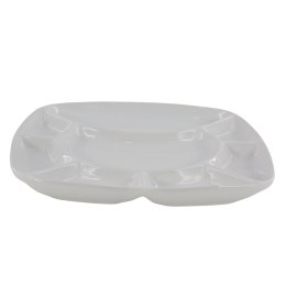 ARCA TALERZ Z PODZIAŁEM prostokątny 23,5x23,5cm przekąski porcelana Włochy