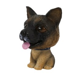FIGURKA Pies Owczarek Niemiecki 8cm - Kiwająca głowa Gadżet Prezent Włochy