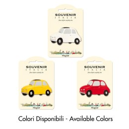 MAGNES miniatura FIAT 500 Auto replika Czerwone 3,5x7,5cm Włochy Italia