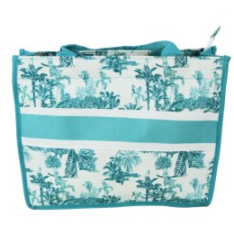 TORBA SHOPPER Zamek Zakupy Plaża Niebieska 40x32cm Włochy