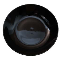 ARCA BIANCA Czarny Talerz Głęboki Obiadowy 20cm Porcelana