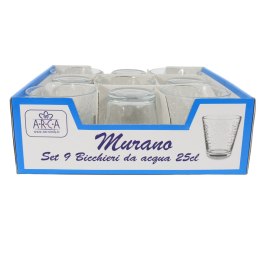 ARCA Szklanki Zestaw 200ml Do Napojów Wody Soku - 9szt.