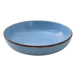 ARCA TIERRA Niebieski Talerz Głęboki Obiadowy 20,5cm Porcelana