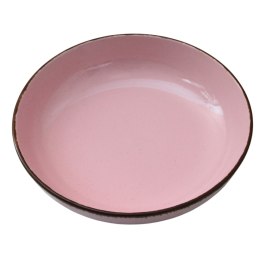 ARCA TIERRA Różowy Talerz Głęboki Obiadowy 20,5cm Porcelana