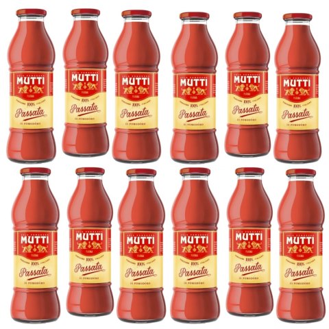 Zestaw PASSATA MUTTI włoski sos pomidorowy do pizzy 700g x 12szt. Zestaw PASSATA MUTTI włoski sos pomidorowy do pizzy 700g x 12szt.