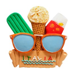 MAGNES miniatura ITALIA OKULARY LODY replika 7X5cm Włochy Italia