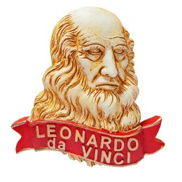 MAGNES miniatura LEONARDO DA VINCI replika 7X5cm Włochy Italia