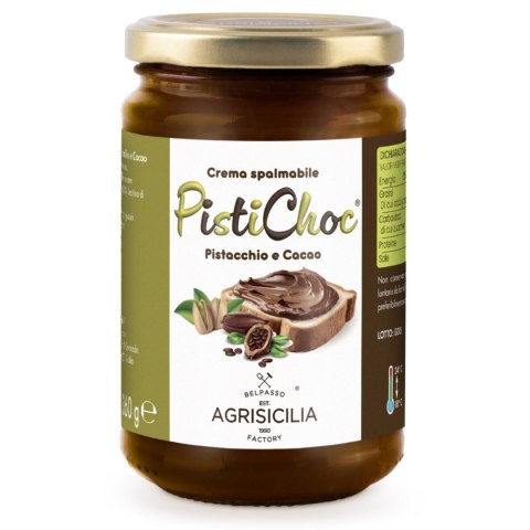 AGRISICILIA PISTICHOC Krem Pistacjowy z Kakao 360g AGRISICILIA PISTICHOC Krem Pistacjowy z Kakao 360g