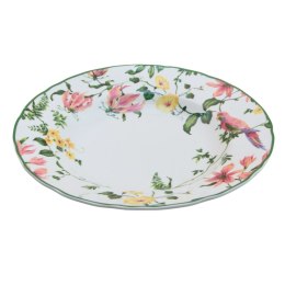 ARCA FIORI Talerz Głęboki Obiadowy 24cm Kwiaty Porcelana