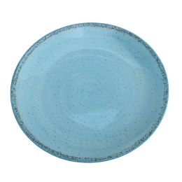ARCA PEPPER Niebieski Talerz Płaski Obiadowy 27cm Porcelana
