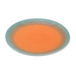 ARCA TAVOLA Niebiesko-Pomarańczowy Talerz Talerzyk Deserowy 20cm Porcelana