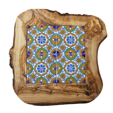Deska z drewna oliwnego do krojenia serwowania wzór 5 35x30cm Deska z drewna oliwnego do krojenia serwowania wzór 5 35x30cm