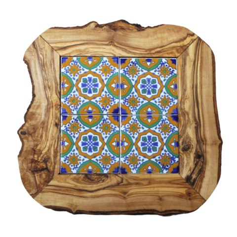 Deska z drewna oliwnego do krojenia serwowania wzór 5 35x30cm Deska z drewna oliwnego do krojenia serwowania wzór 5 35x30cm