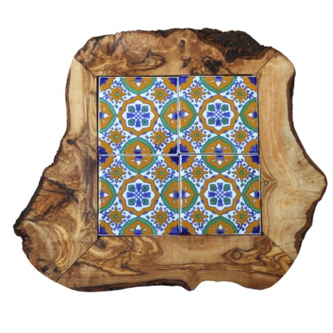 Deska z drewna oliwnego do krojenia serwowania wzór 5 35x30cm Deska z drewna oliwnego do krojenia serwowania wzór 5 35x30cm