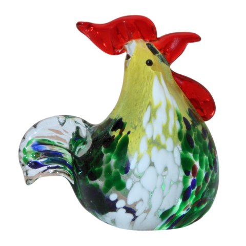 SZKLANA DEKORACJA Kogucik Żółty 9cm Typu MURANO SZKLANA DEKORACJA Kogucik Żółty 9cm Typu MURANO