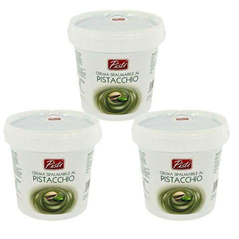Zestaw PISTI CREMA DI PISTACCHIO krem pistacjowy 45% Sycylia 1kg x3 szt.