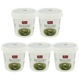 Zestaw PISTI CREMA DI PISTACCHIO krem pistacjowy 45% Sycylia 1kg x5 szt.