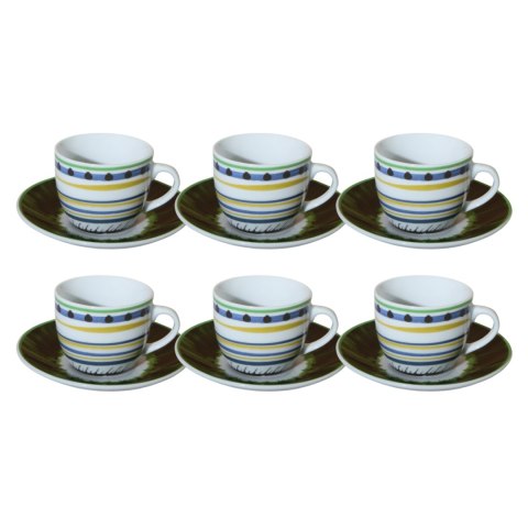 ARCA APULIA Zielony Zestaw Filiżanek Do Kawy Espresso 90ml - 6szt. ARCA APULIA Zielony Zestaw Filiżanek Do Kawy Espresso 90ml - 6szt.