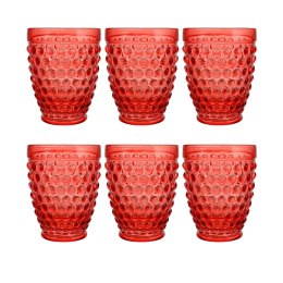 ARCA CHERRY BLOSSOM SZKLANKI Czerwone Do Napojów Wody Soku 265ml - 6szt.