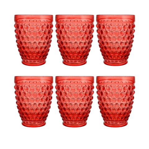 ARCA CHERRY BLOSSOM SZKLANKI Czerwone Do Napojów Wody Soku 265ml - 6szt. ARCA CHERRY BLOSSOM SZKLANKI Czerwone Do Napojów Wody Soku 265ml - 6szt.